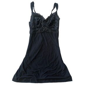 Beautiful Soma Black Embroidered Slip Dress
